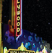 Hollywood Marquee Art Print