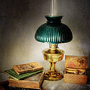 Homework By Lamplight Art Print