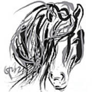 Horse- Hair And Horse Art Print