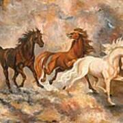 Horse Trio Art Print