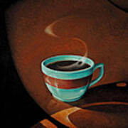 Hot Cup Of Coffee Art Print