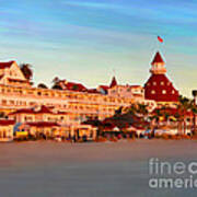 Hotel Del Sunset Art Print