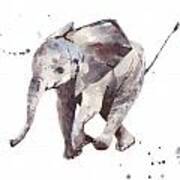 Hubert Hurry Elephant Art Print