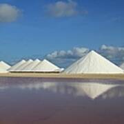 Huge Mountains Of Salt On Bonaire Art Print