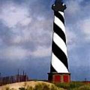 Hurricane Coming At Cape Hatteras Lighthouse Art Print