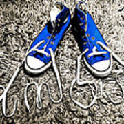 I Love My Blue Suede Tennis Shoes Art Print