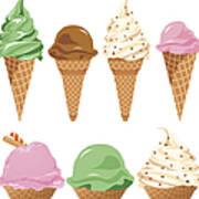 Ice-cream Cone Art Print