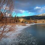 Ice Piles2 On Skaha Lake Penticton 02-19-2014 Art Print