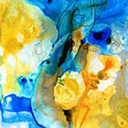 Iced Lemon Drop - Abstract Art By Sharon Cummings Art Print