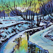 Iced River Art Print