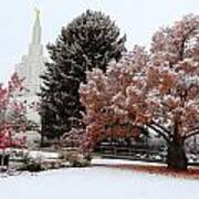 Idaho Falls Temple Winter Art Print