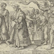 Impact Of Wealth, Philips Galle, Hadrianus Junius Art Print
