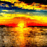 Impressionistic Sunset Art Print