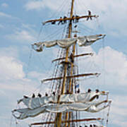 In The Eagle's Rigging Opsail 2012 Art Print