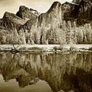 Infrared View Of Yosemite Art Print