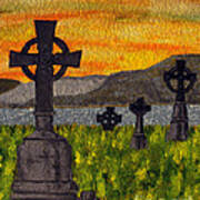 Irish Cemetery-painting Art Print