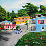 Island Hillside Living Art Print