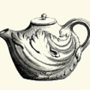 Italian Earthenware Teapot, 18th Century Art Print