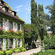 Ivy Covered House In Strasbourg France Art Print