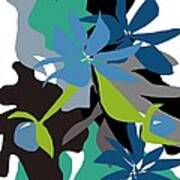 Jade Leaf Flowers Art Print