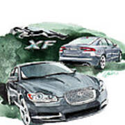 Jaguar Xf Art Print