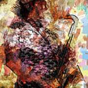 Jazz Sax Player Art Print