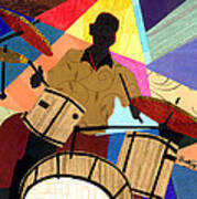 Jazzy Drummer Art Print