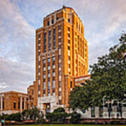 Jefferson County Courthouse At Sunrise - Beaumont East Texas Art Print