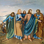 Jesus And His Disciples At The Sea Of Galilee Art Print