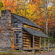 John Oliver's Cabin In Great Smoky Mountains Art Print