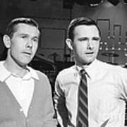 Johnny Carson With His Brother Dick Carson 1963 Art Print