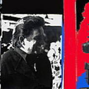 Johnny Cash  Smiling Collage 1971-2008 Art Print