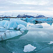 Jokulsarlon Glacier Lake, South Iceland Art Print