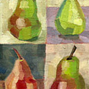 Juicy Pears Four Square Art Print