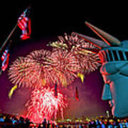 July 4th Fireworks At Lake Union Art Print