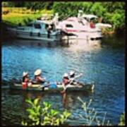#kayak #boat #river #water #summer Art Print