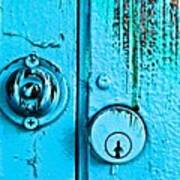 Key Hole And Doorbell Art Print