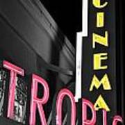 Key West Tropic Cinema Neon Art Deco Theater Signs Color Splash Black And White Art Print
