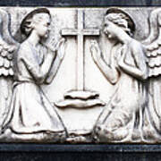 Kneeling Angels Monumental Cemetery Milan Italy Art Print