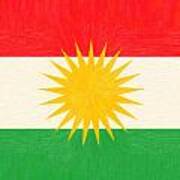 Kurdish Flag Art Print