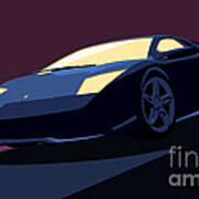 Lamborghini Murcielago - Pop Art Art Print