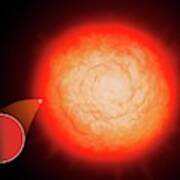Largest Star Uv Scuti Compared To Sun Art Print