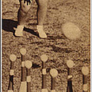 Lawn Bowling With Shirley Temple Art Print