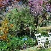 Lawn Chairs In The Garden Art Print