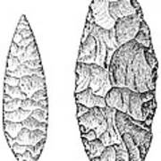 Leaf-shaped Flint Implements, Upper Art Print