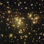 Lensed Galaxies In A Cluster Art Print