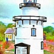 Lighthouse At Old Saybrook Point Art Print