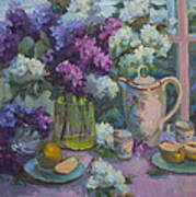 Lilacs And Tea Art Print