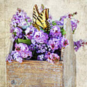 Lilacs And The Butterfly Art Print