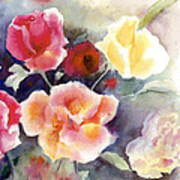 Roses In The Garden Art Print